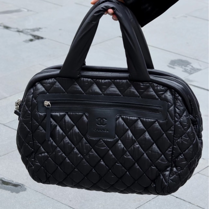 Chanel 香奈兒全黑泡芙羽絨包雲朵包托特手提包🍀-3
