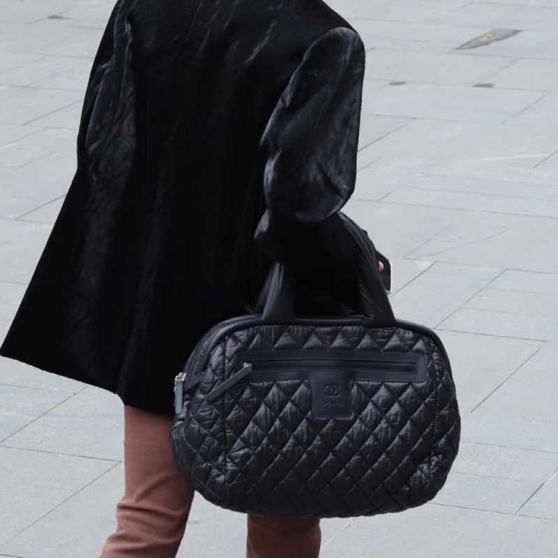 Chanel 香奈兒全黑泡芙羽絨包雲朵包托特手提包🍀-5