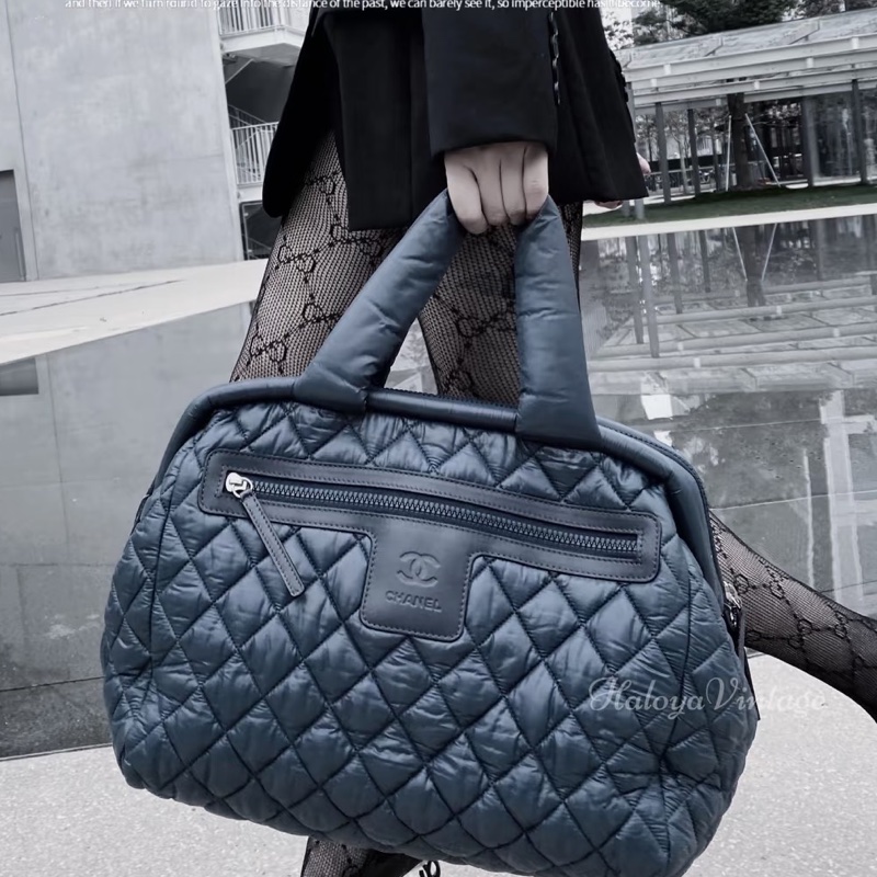 Chanel 香奈兒全黑泡芙羽絨包雲朵包托特手提包🍀-16