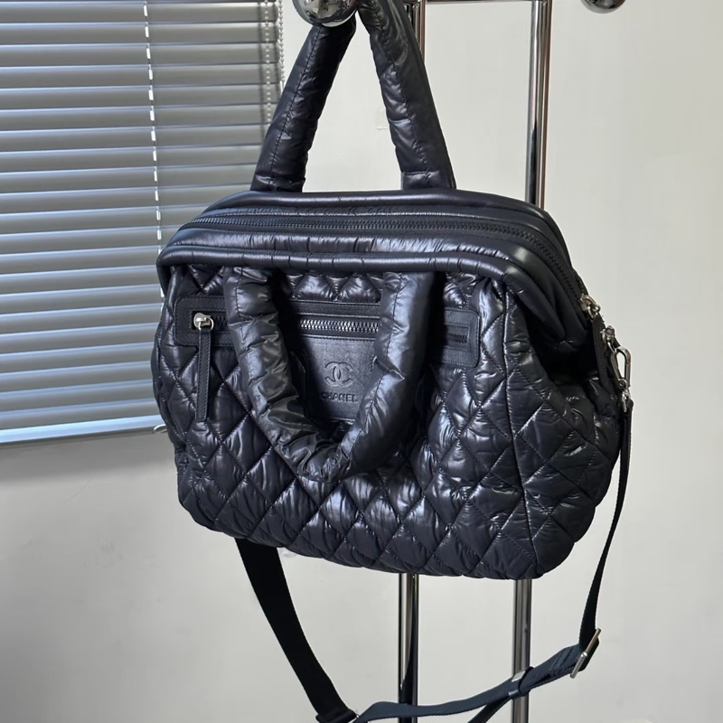 Chanel 香奈兒全黑泡芙羽絨包雲朵包托特手提包🍀-18