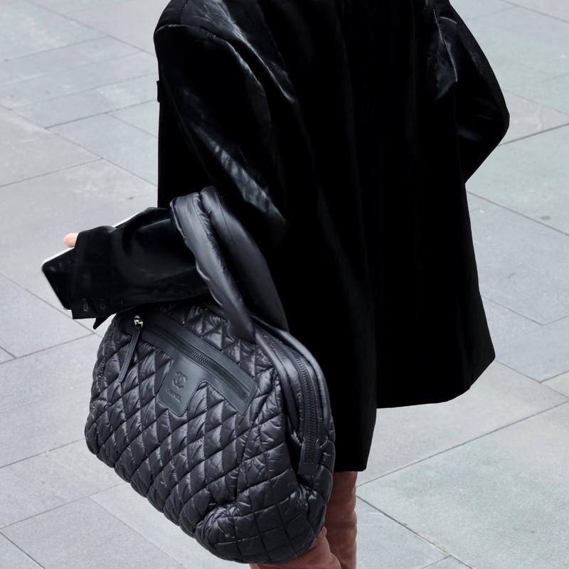 Chanel 香奈兒全黑泡芙羽絨包雲朵包托特手提包🍀-20