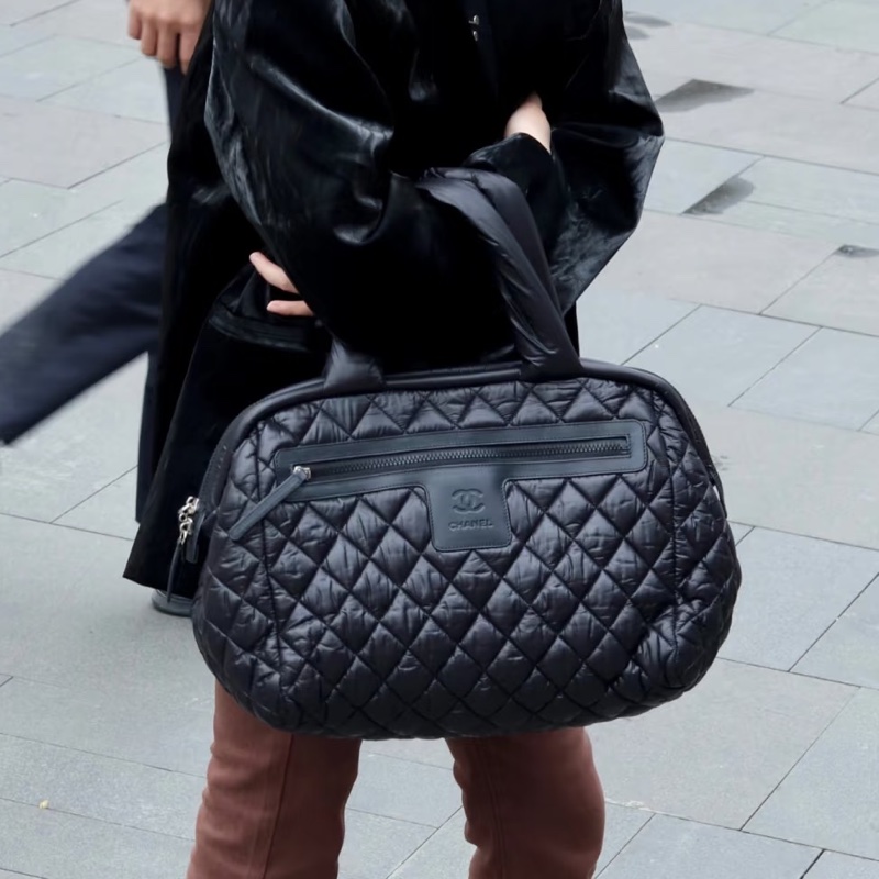 Chanel 香奈兒全黑泡芙羽絨包雲朵包托特手提包🍀-23