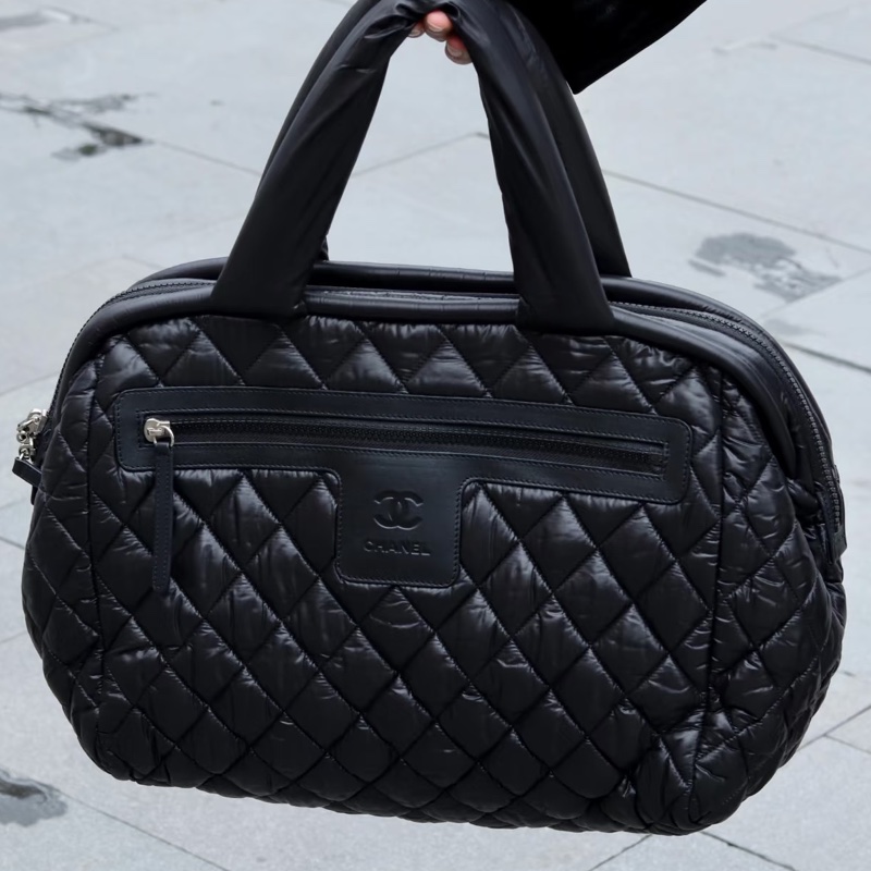 Chanel 香奈兒全黑泡芙羽絨包雲朵包托特手提包🍀-25