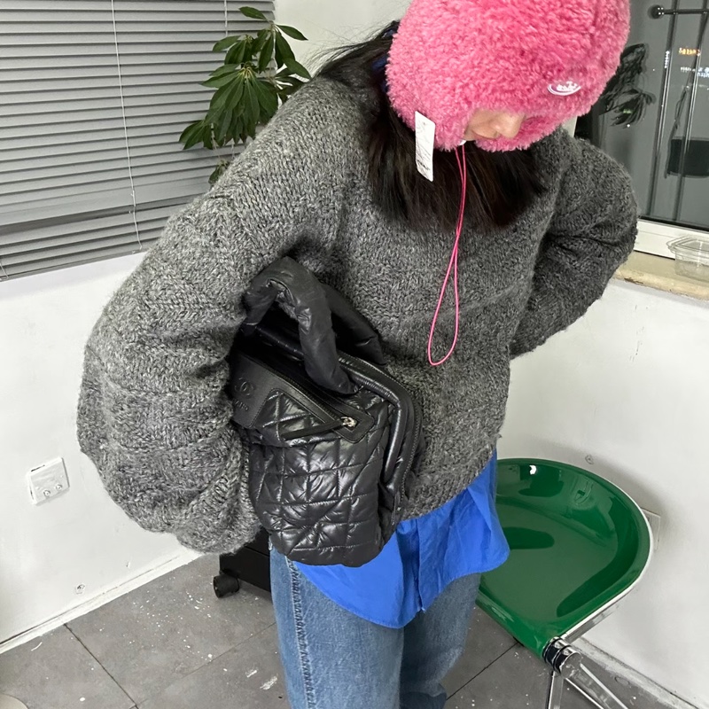 Chanel 香奈兒全黑泡芙羽絨包雲朵包托特手提包🍀-29