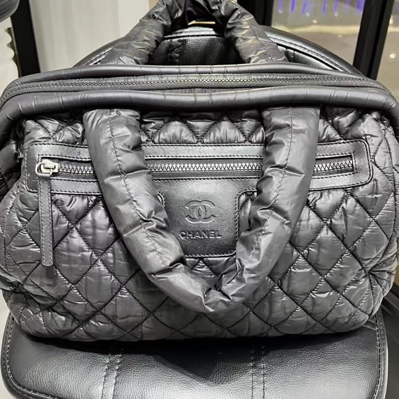 Chanel 香奈兒全黑泡芙羽絨包雲朵包托特手提包🍀-31