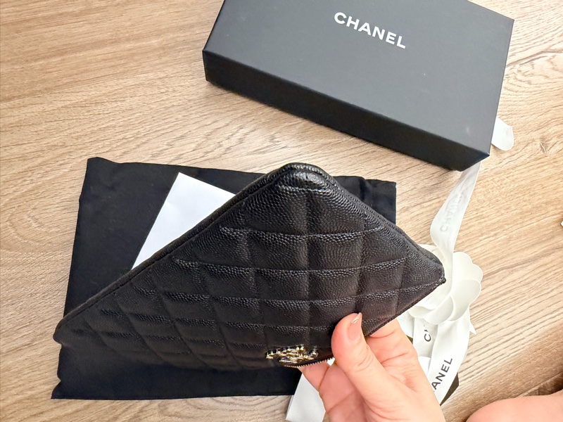 Chanel 方塊水晶 雙C 「中款手拿包」 AP3611-9