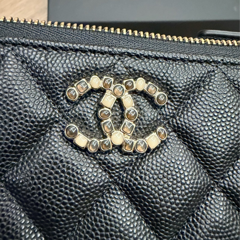 Chanel 方塊水晶 雙C 「中款手拿包」 AP3611-11