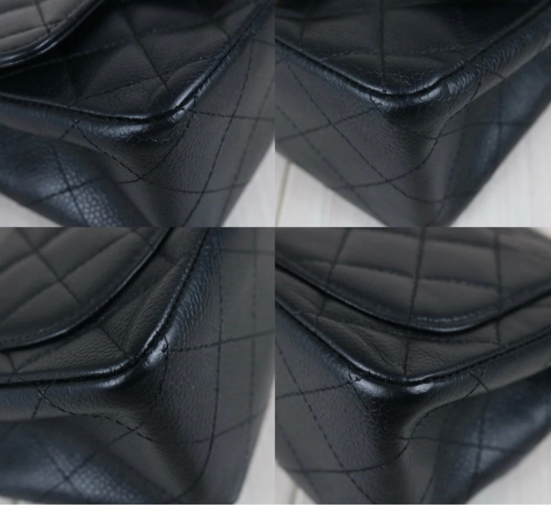 「JL精品代購」9新 Chanel 香奈兒黑金荔枝牛皮方胖-7