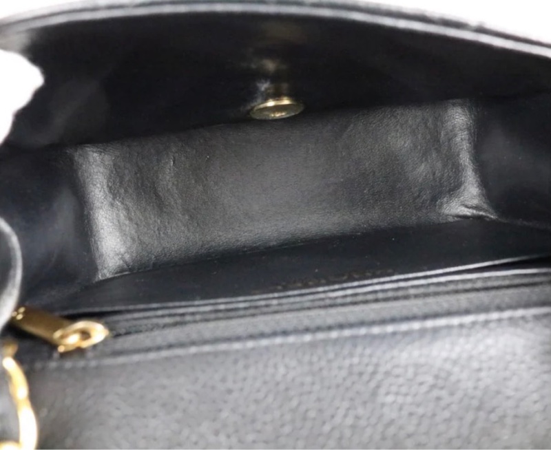 「JL精品代購」9新 Chanel 香奈兒黑金荔枝牛皮方胖-9