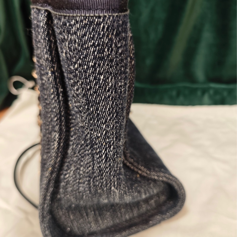 Chanel香奈兒 22b手柄牛仔 沙灘包芯片款 99新-2