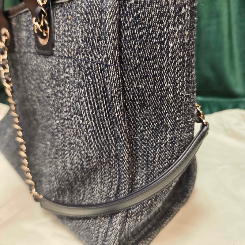 Chanel香奈兒 22b手柄牛仔 沙灘包芯片款 99新-3