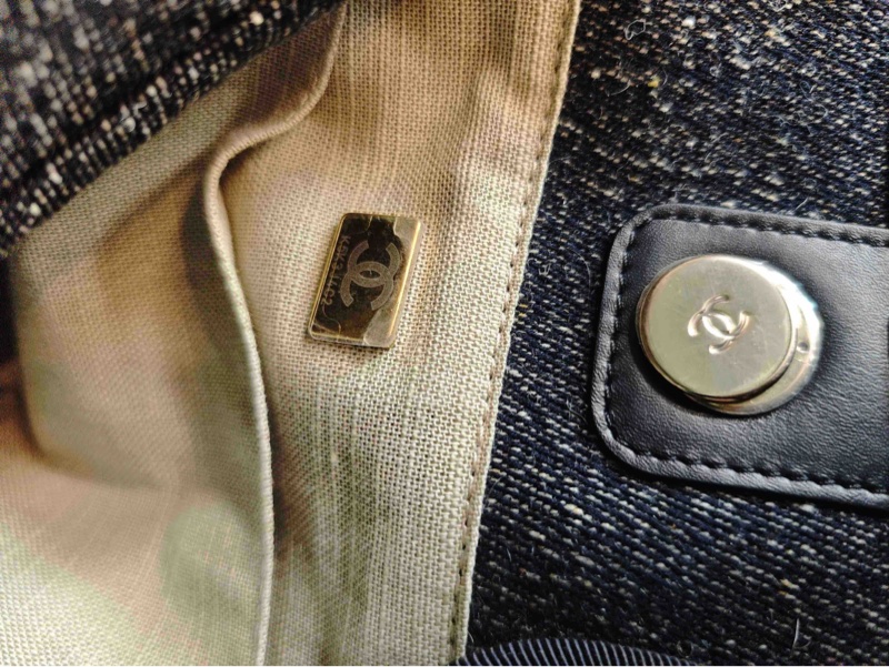 Chanel香奈兒 22b手柄牛仔 沙灘包芯片款 99新-5