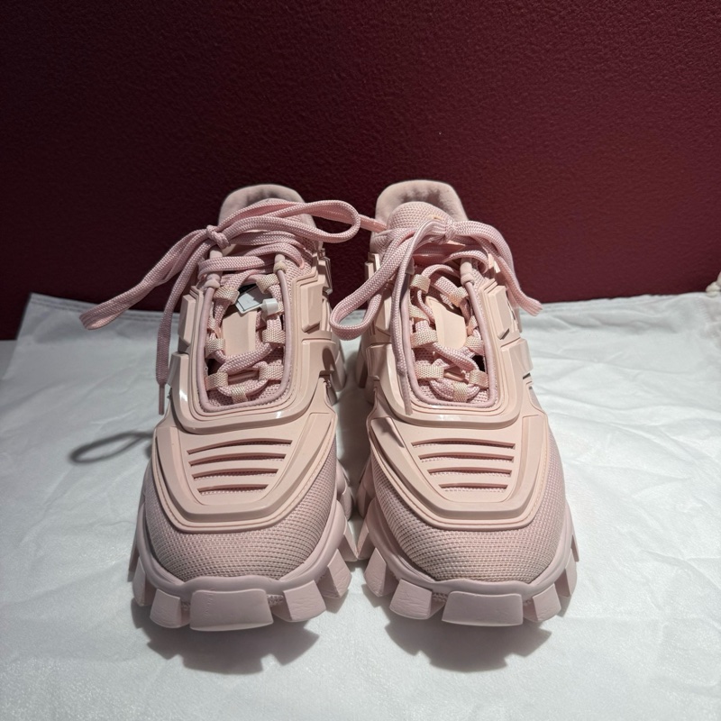 普拉達/Prada 粉色老爹鞋 運動鞋 37碼 鞋長:🈚附件-1