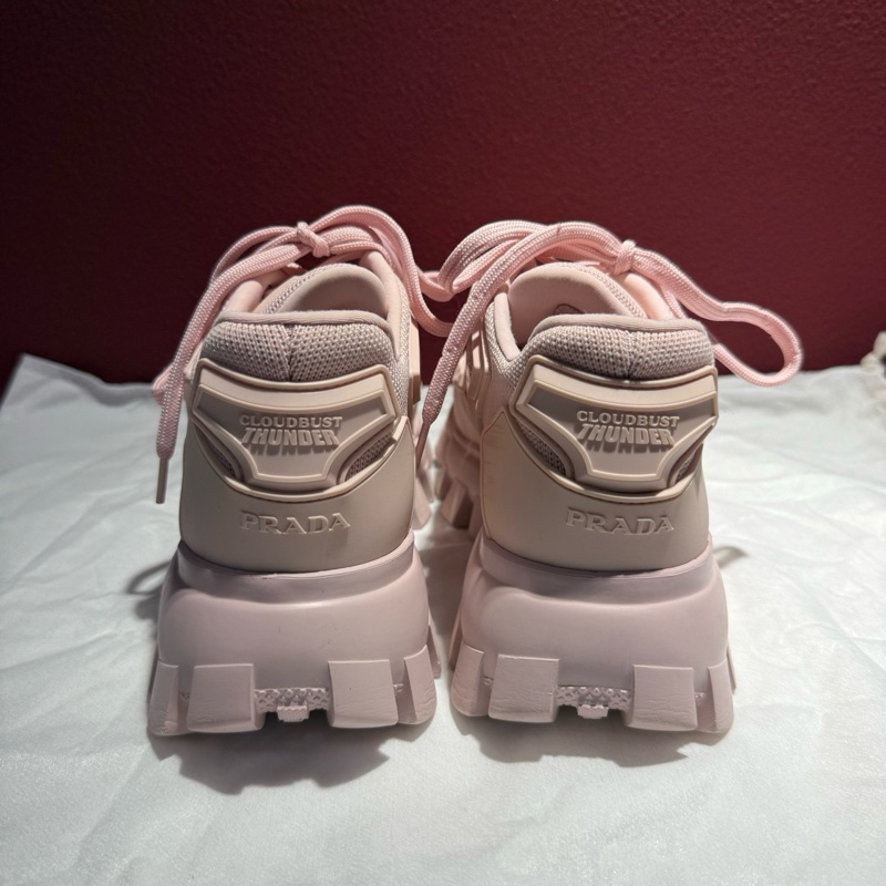 普拉達/Prada 粉色老爹鞋 運動鞋 37碼 鞋長:🈚附件-2