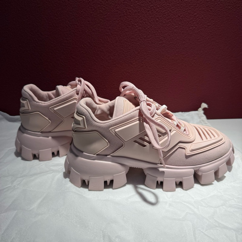 普拉達/Prada 粉色老爹鞋 運動鞋 37碼 鞋長:🈚附件-4
