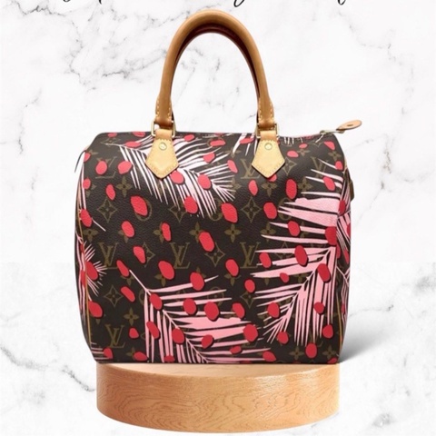 「JL精品代購」 9新LV 限量 熱帶雨林 speedy 30