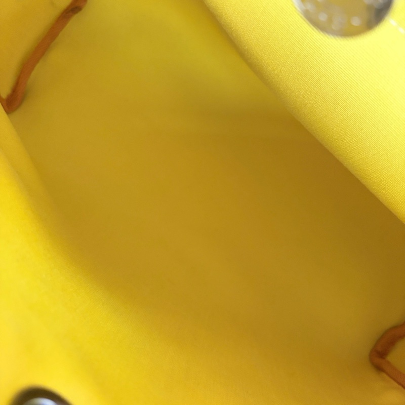 Hermes愛馬仕Herbag31 黃色拼棕色 帆布拼皮-5