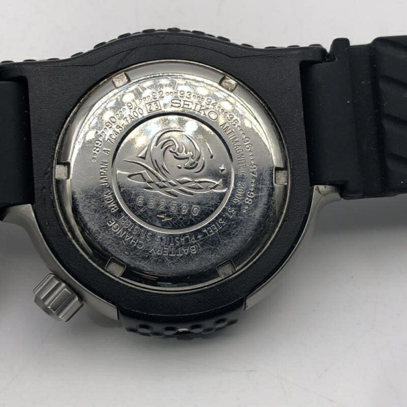 精工 Prospex 潛水錶喬治亞羅設計限量版（2000 枚）7C43-7A00 藍色錶盤腕錶-8