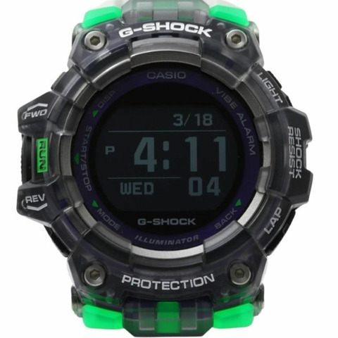 卡西歐 G-SHOCK G-SQUAD GBD-100 系列 GBD-100SM-1A7 黑綠白樹脂男士電子表