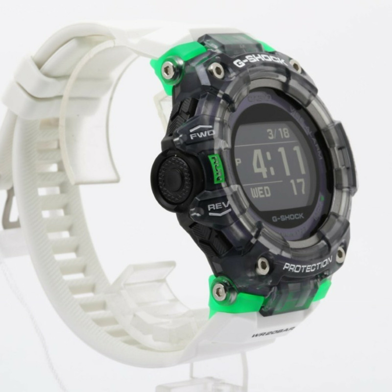 卡西歐 G-SHOCK G-SQUAD GBD-100 系列 GBD-100SM-1A7 黑綠白樹脂男士電子表-2