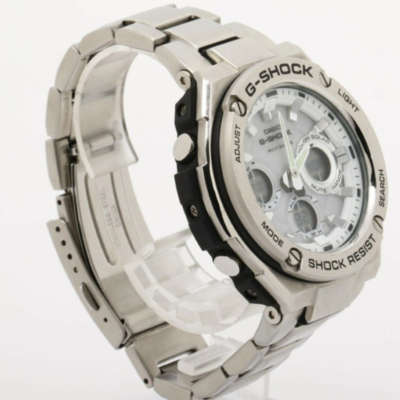 卡西歐 G-SHOCK G-STEEL GST-W100 系列 GST-W110D-7AJF 白色銀色樹脂/不鏽鋼男士手錶-2