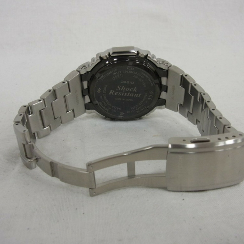 卡西歐 G-SHOCK 全金屬 2100 系列 GM-B2100SD-1AJF 灰色銀色不鏽鋼男士手錶-3