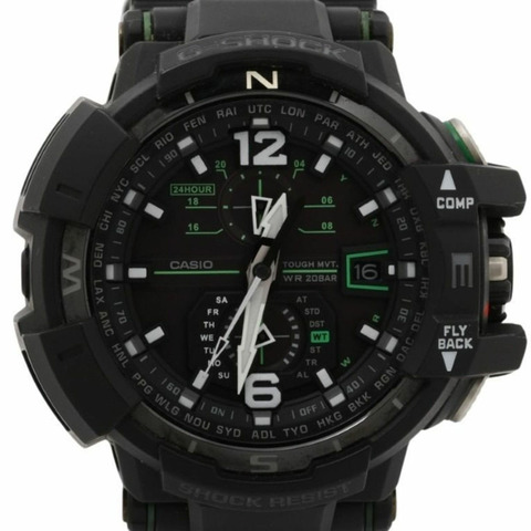 卡西歐 G-SHOCK MASTER OF G - AIR GRAVITYMASTER GW-A1100-1A3JF 黑色樹脂男士模擬手錶