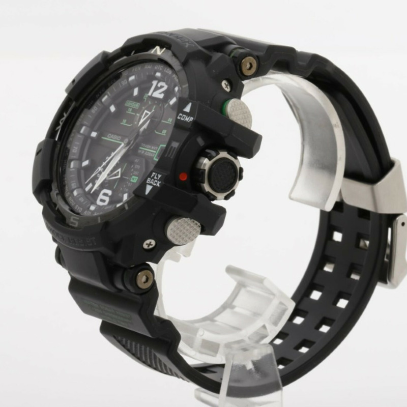 卡西歐 G-SHOCK MASTER OF G - AIR GRAVITYMASTER GW-A1100-1A3JF 黑色樹脂男士模擬手錶-1