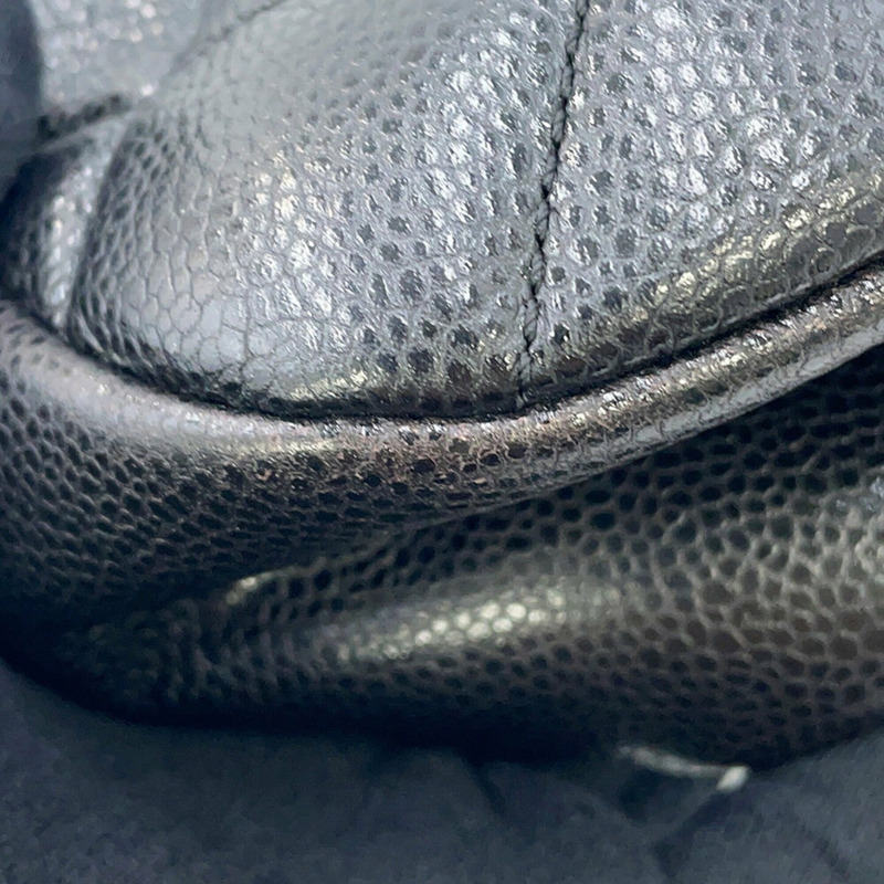 香奈兒 (Chanel) Matelassé 托特包,Coco 標誌,雙鏈,魚子醬紋皮革,A67292,黑色,手提包,女士,香奈兒-5