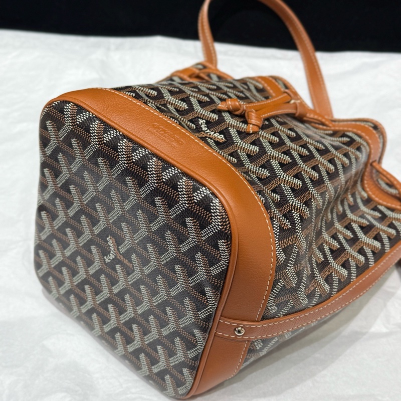 Goyard/戈雅 棕色抽繩水桶包 經典棕色印花  🈚附件-2