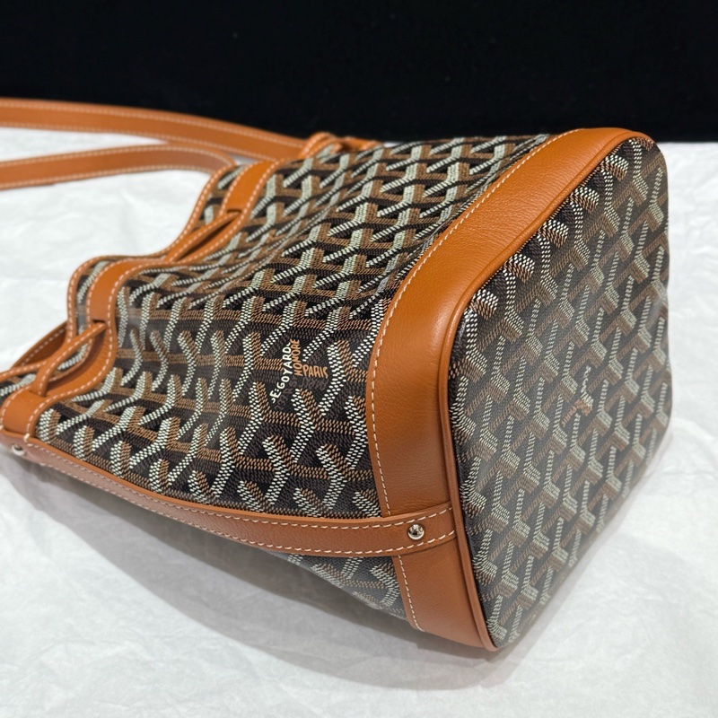 Goyard/戈雅 棕色抽繩水桶包 經典棕色印花  🈚附件-5