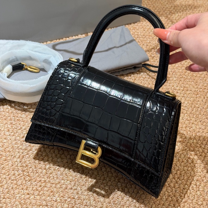 全新Balenciaga巴黎世家黑金鰐魚壓紋-1