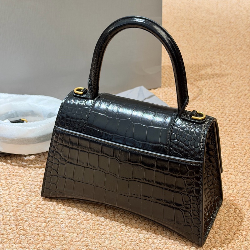 全新Balenciaga巴黎世家黑金鰐魚壓紋-3