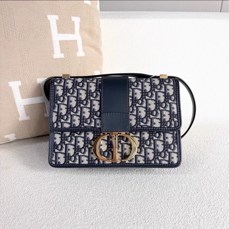 超低價🈶購證😍Dior迪奧老花刺繡金扣Montaigne蒙田30單肩斜挎側背包-7