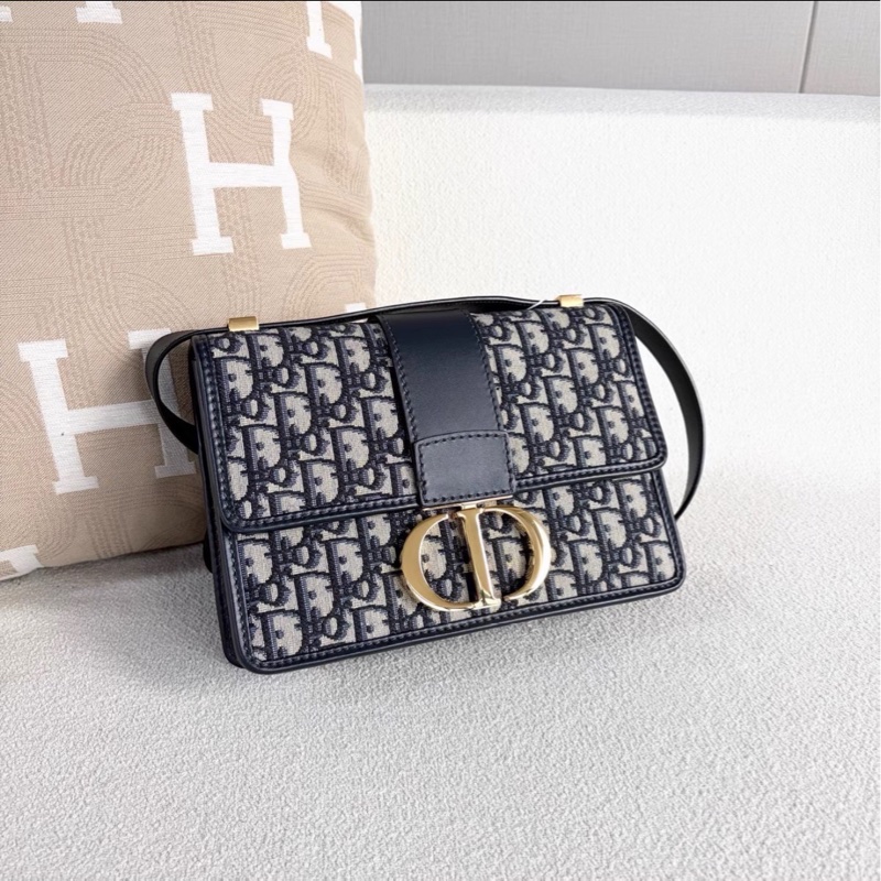 超低價🈶購證😍Dior迪奧老花刺繡金扣Montaigne蒙田30單肩斜挎側背包-11