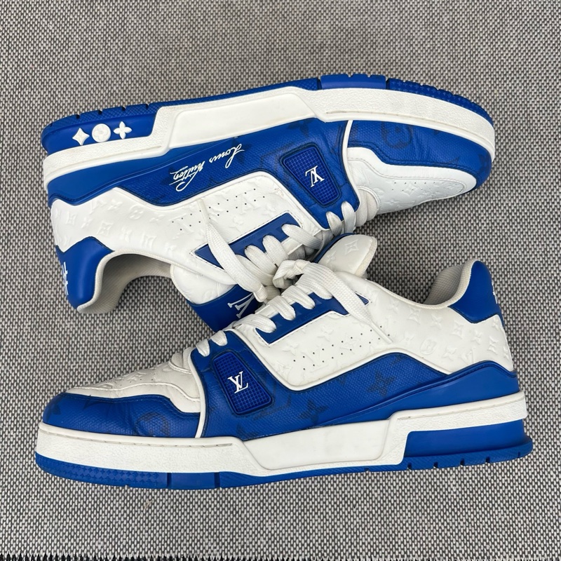 Louis Vuitton路易威登 trainer 白藍浮雕 41.5 碼-5