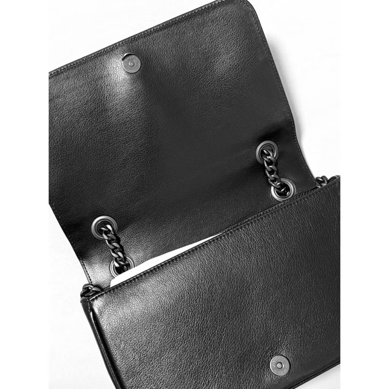 二手近全新 PRADA 卯釘 鉚釘 卯釘包 鉚釘包 Glace calf 1BD147 鏈條包-6