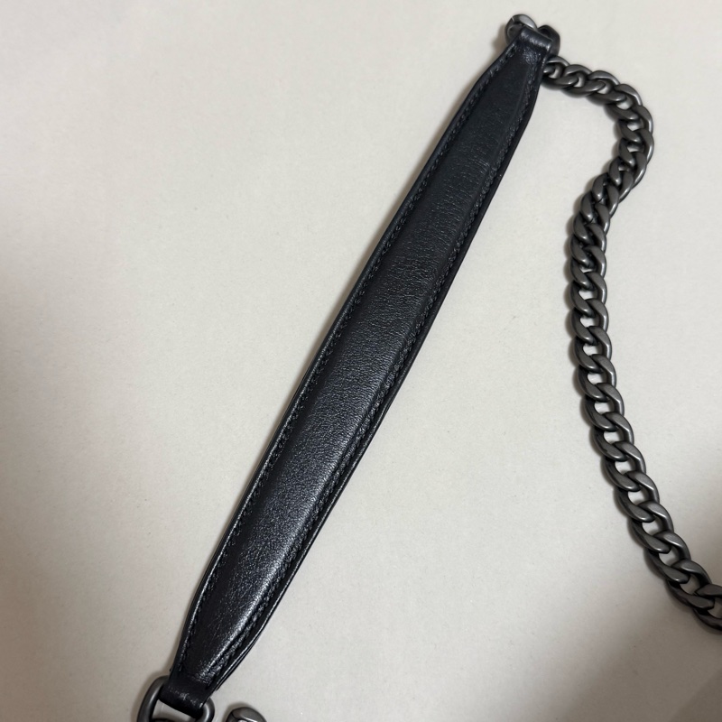 二手近全新 PRADA 卯釘 鉚釘 卯釘包 鉚釘包 Glace calf 1BD147 鏈條包-9