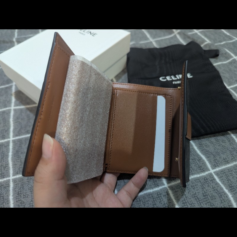 CELINE 黑老花滿版三折短夾-2