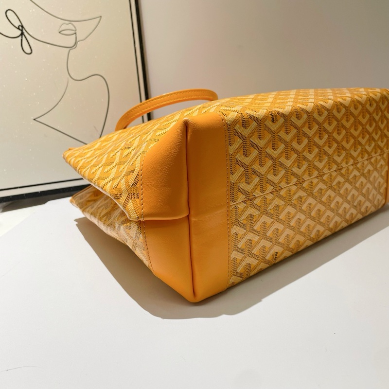 Goyard戈雅 Bellechasse 托特包 黃色老花款 經典老花壓紋設計，手提單肩兩用 尺寸36*26-2