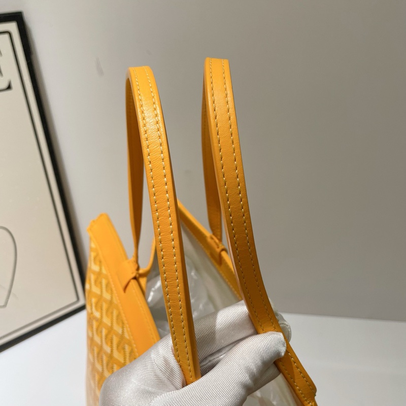 Goyard戈雅 Bellechasse 托特包 黃色老花款 經典老花壓紋設計，手提單肩兩用 尺寸36*26-4