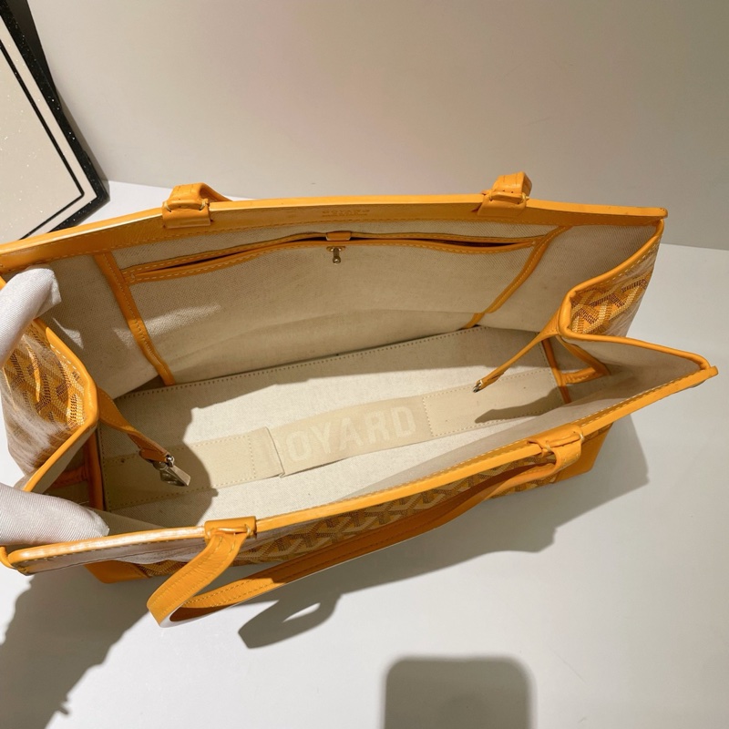 Goyard戈雅 Bellechasse 托特包 黃色老花款 經典老花壓紋設計，手提單肩兩用 尺寸36*26-5