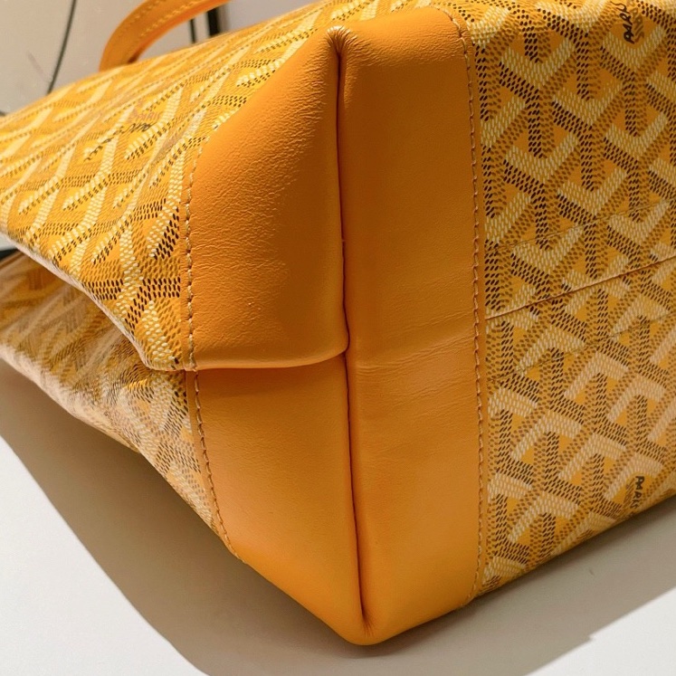 Goyard戈雅 Bellechasse 托特包 黃色老花款 經典老花壓紋設計，手提單肩兩用 尺寸36*26-6