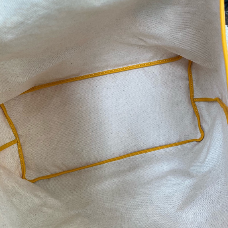 Goyard St Louis PM黃色帆布托特包 經典格紋 五金亮 尺寸約40×30cm-7