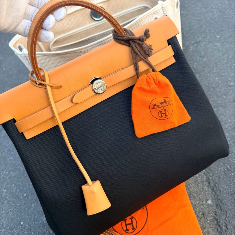 Hermes Herbag 31 棕色皮革(附黑白替換袋）-3