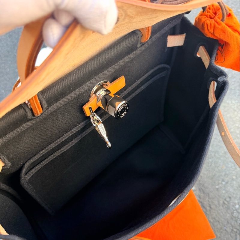 Hermes Herbag 31 棕色皮革(附黑白替換袋）-8