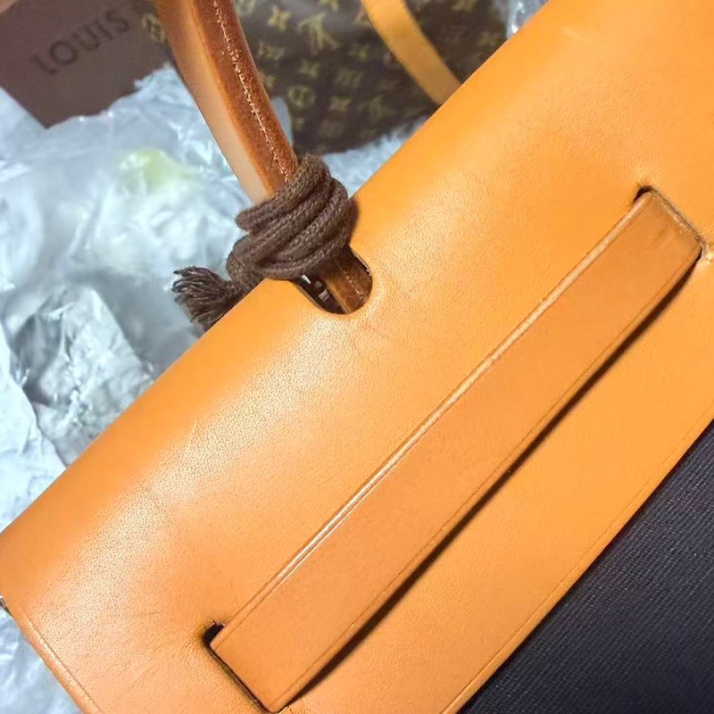 Hermes Herbag 31 棕色皮革(附黑白替換袋）-11