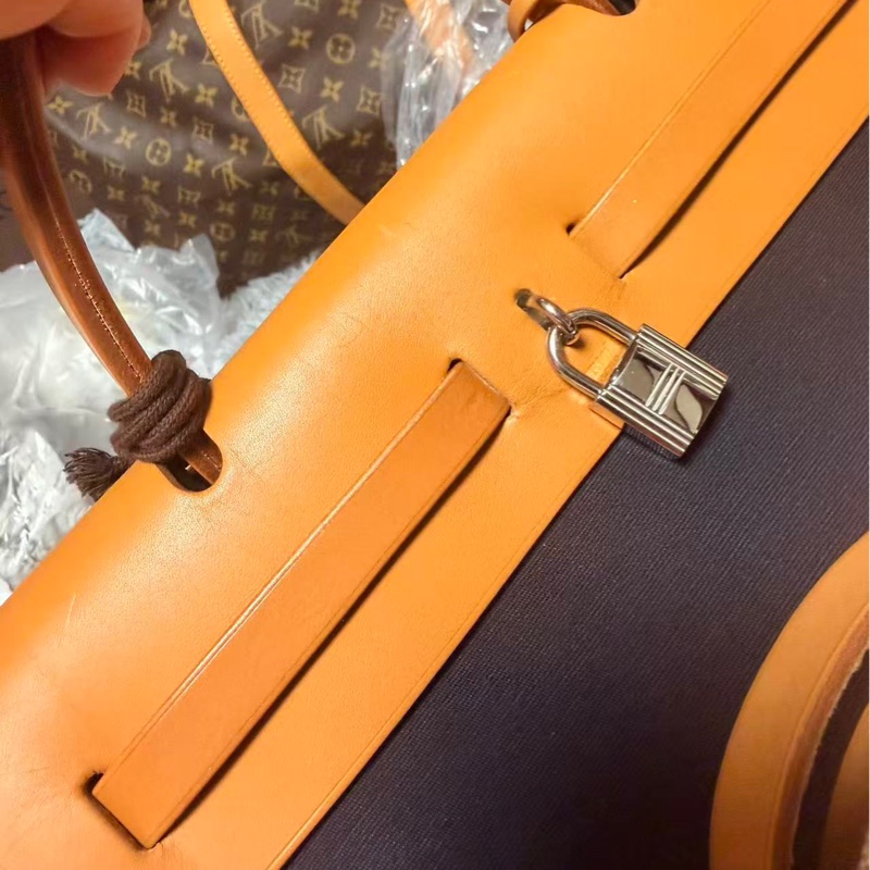 Hermes Herbag 31 棕色皮革(附黑白替換袋）-12