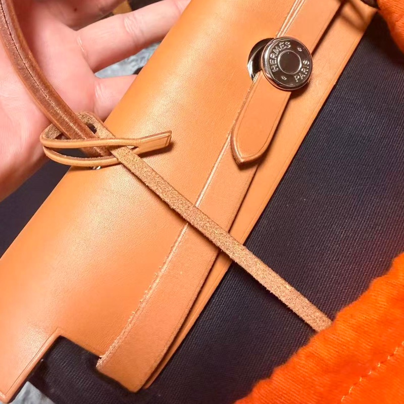 Hermes Herbag 31 棕色皮革(附黑白替換袋）-13