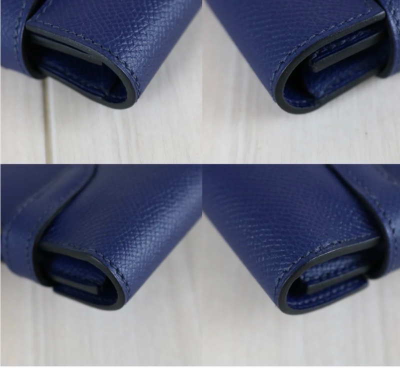 「JL精品代購」 98新 Hermes 愛馬仕 Kelly 長夾 電光藍-6